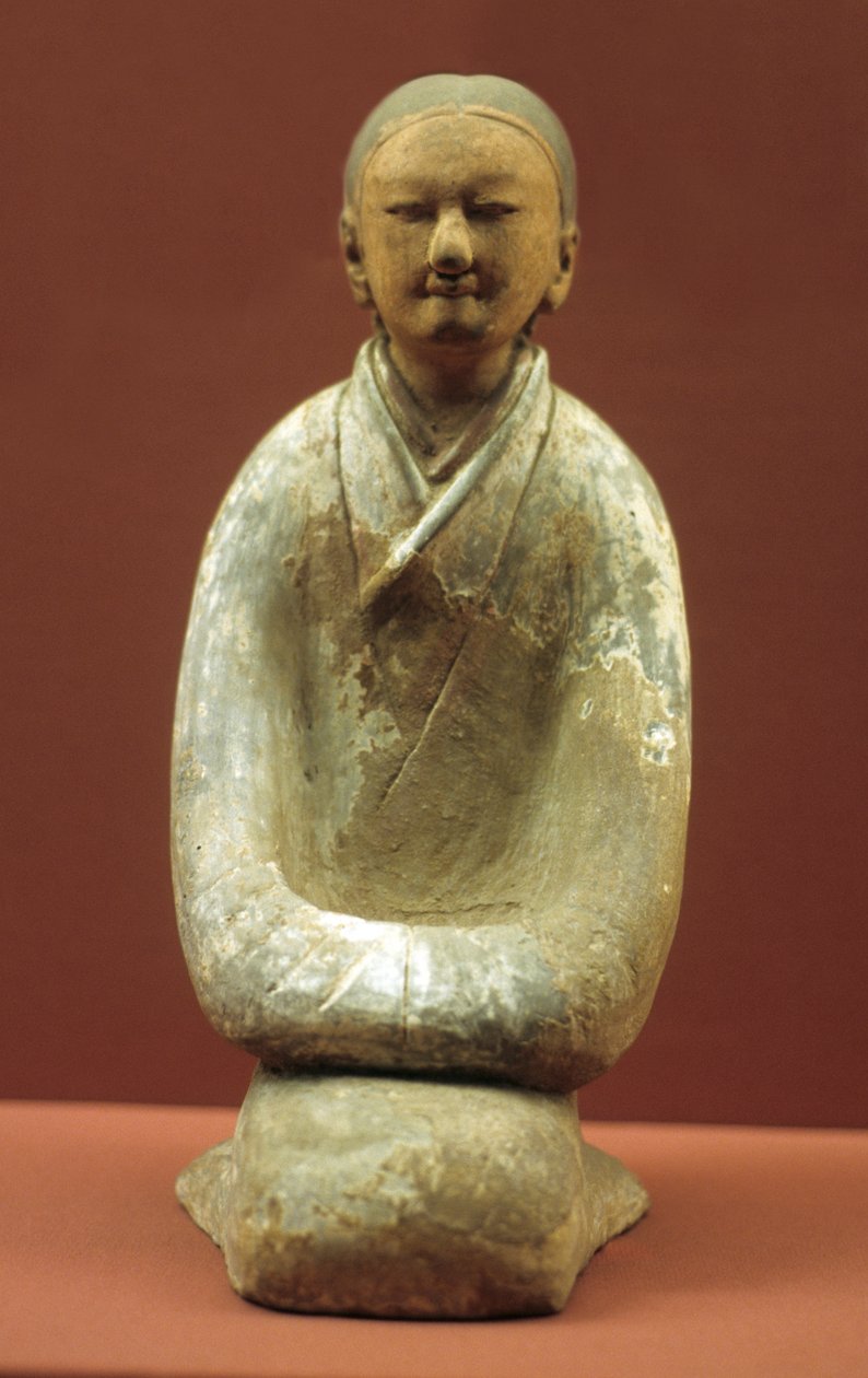 Femme assise sur ses talons, 206 av. J.-C.-8 apr. J.-C. - Western Han Dynasty Chinese School