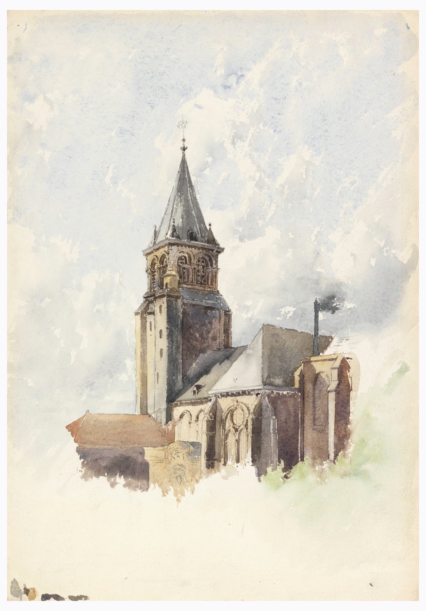 Drawing, Saint Germain-des-Prés, Paris, ca. 1887 - Whitney Warren Jr.