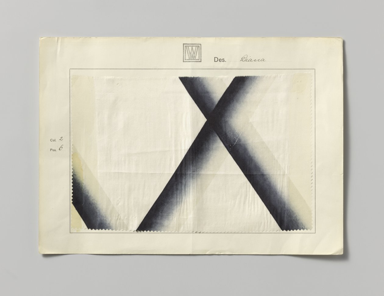 Échantillon de soie imprimée, motif Diana - Wiener Werkstätte