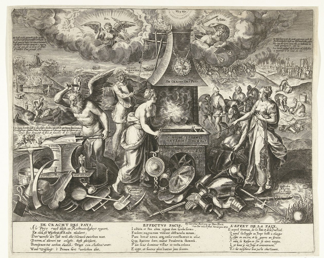 La force de la paix, 1678 De Cracht des Pays - Wierix