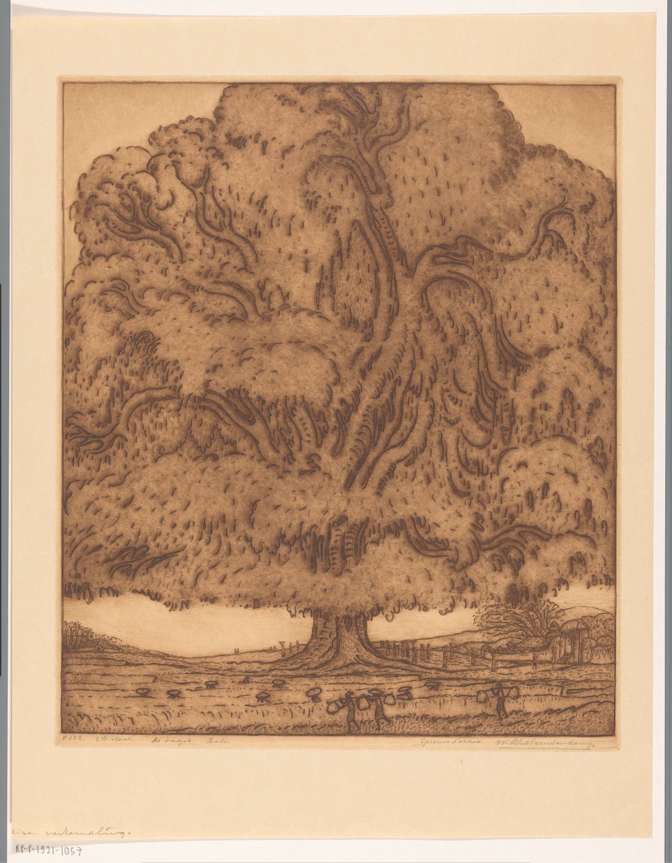 La récolte, Bali - Wijnand Otto Jan Nieuwenkamp (signed by artist)