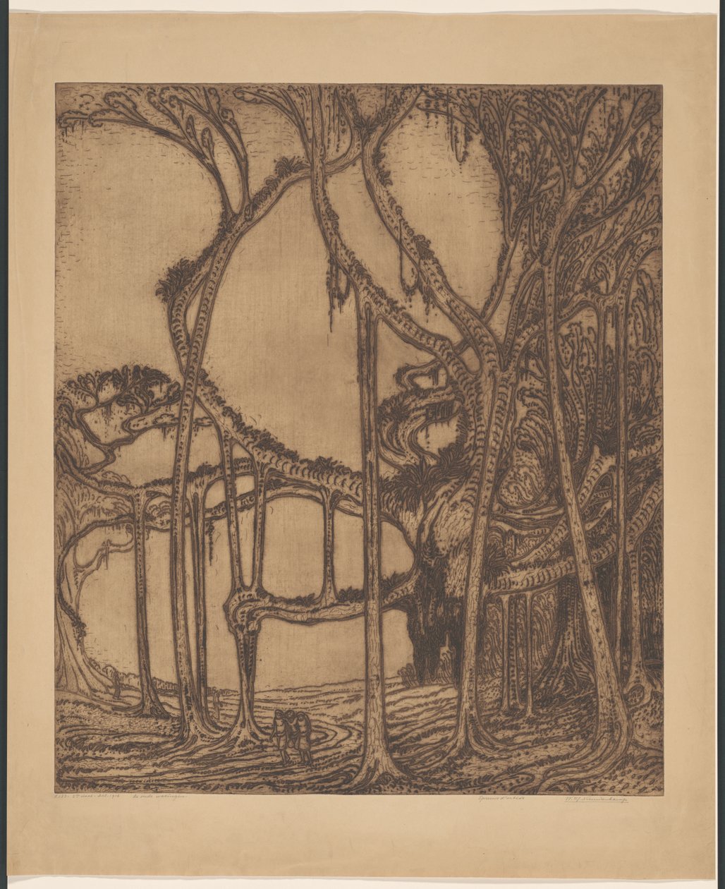 Le vieux waringin - Wijnand Otto Jan Nieuwenkamp (signed by artist)