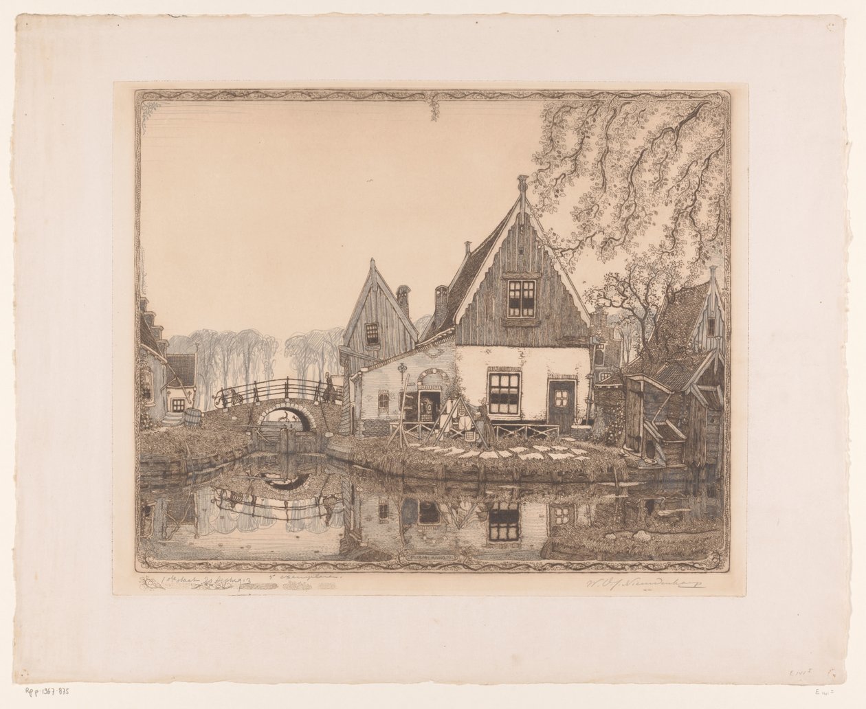 Le joli petit écluse - Wijnand Otto Jan Nieuwenkamp (signed by artist)