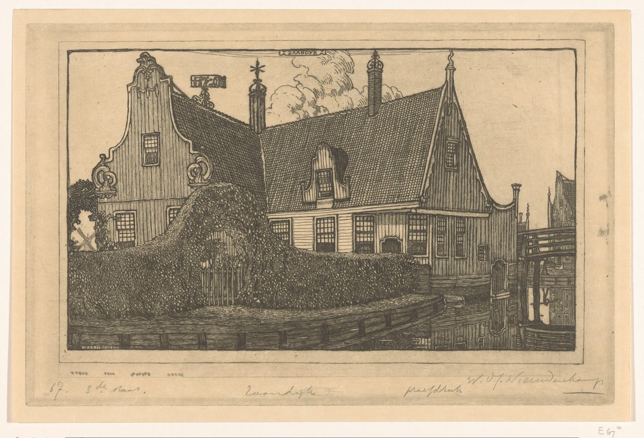 Maison à Zaandijk - Wijnand Otto Jan Nieuwenkamp (signed by artist)