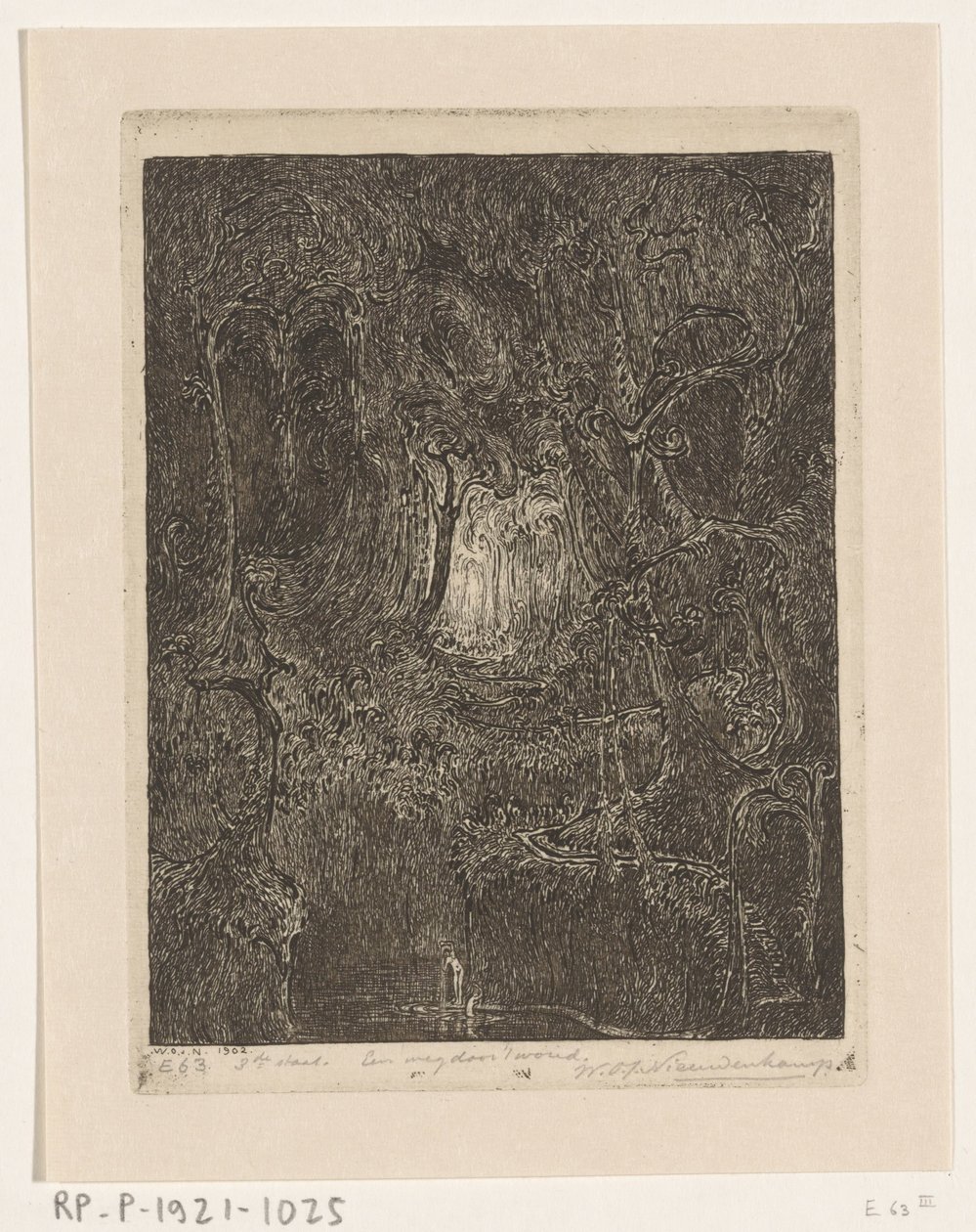 Jungle à Java (Une route à travers la forêt) - Wijnand Otto Jan Nieuwenkamp (signed by artist)