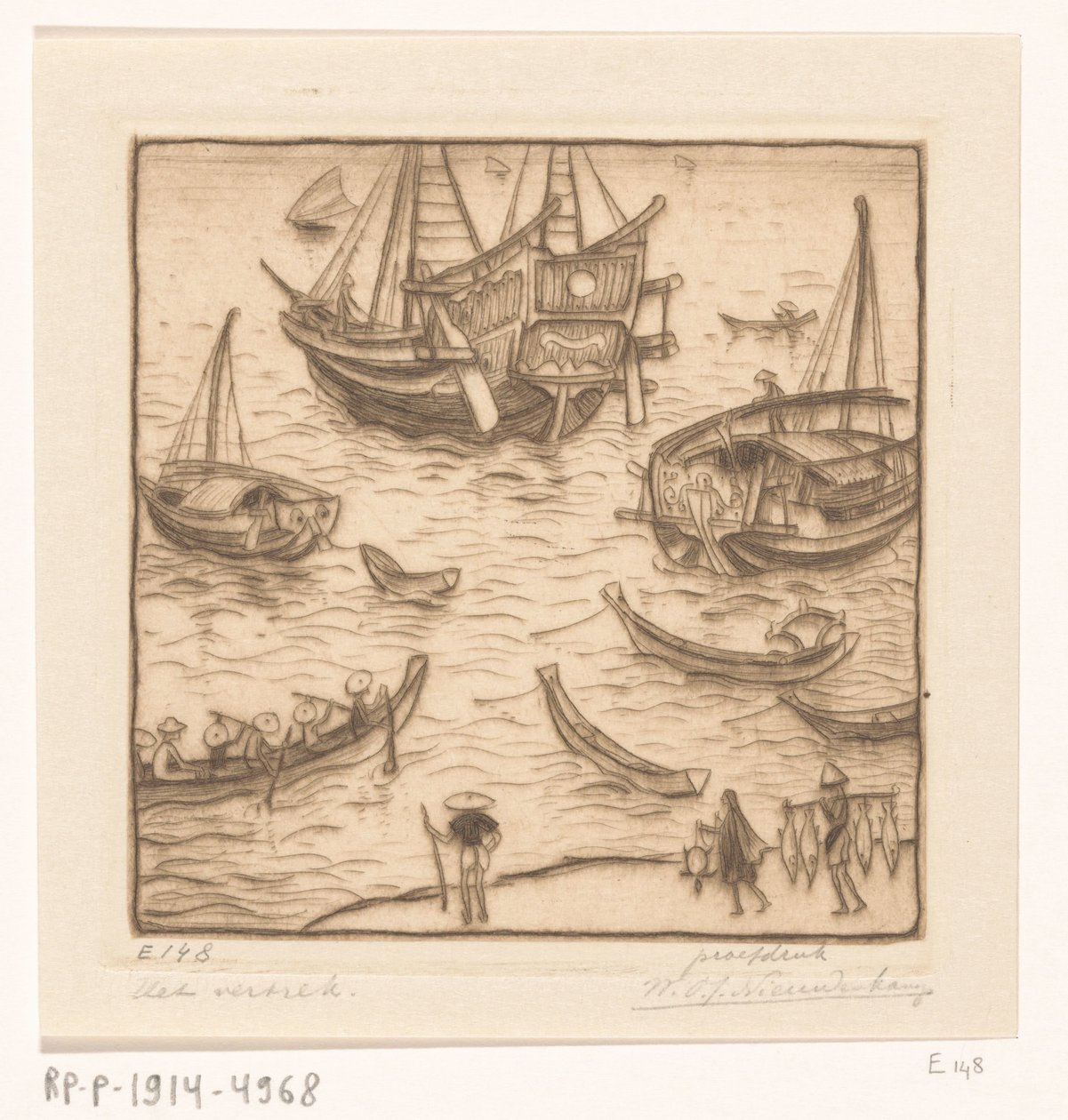 Le départ, Lombok - Wijnand Otto Jan Nieuwenkamp (signed by artist)