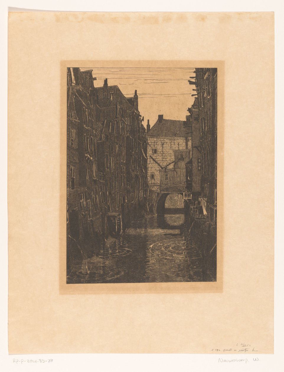 Maisons sur le Voorstraatshaven à Dordrecht - Wijnand Otto Jan Nieuwenkamp