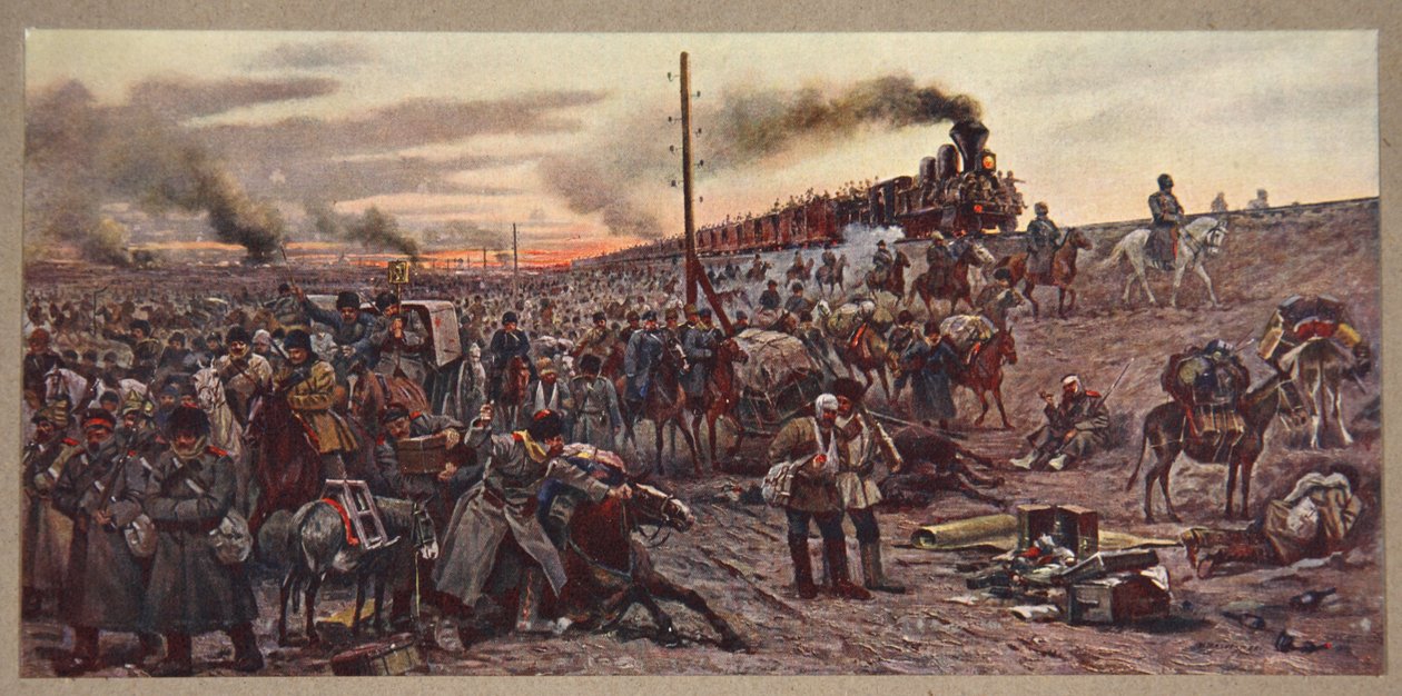 Après la bataille de Moukden, en route pour Theline, illustration de 