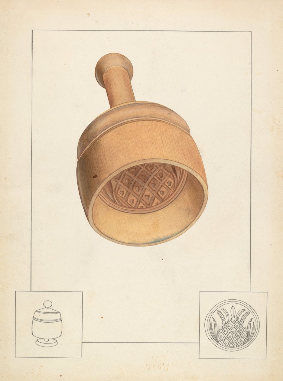 Moule à beurre, vers 1937 - Wilbur M Rice