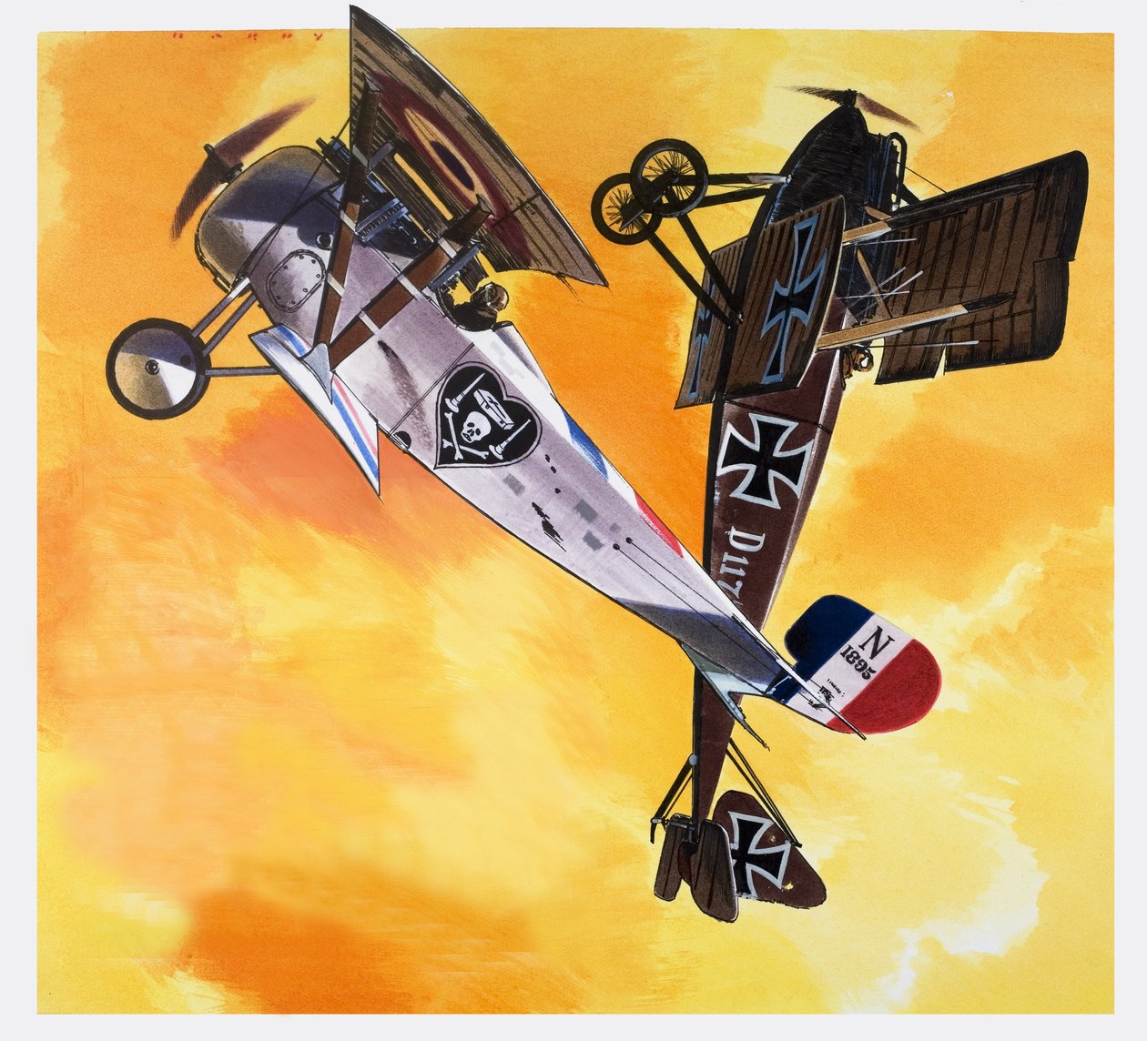 Français combattant, tiré de "Into the Blue" (gouache sur papier) - Wilf (20th century) Hardy