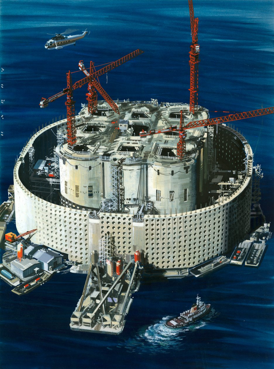 Réservoir de pétrole géant en béton et en acier pour le champ pétrolifère d