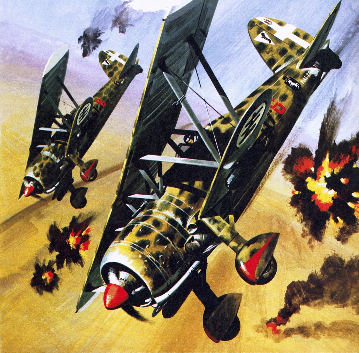 Deux Fiat CR 42 - Wilf (20th century) Hardy