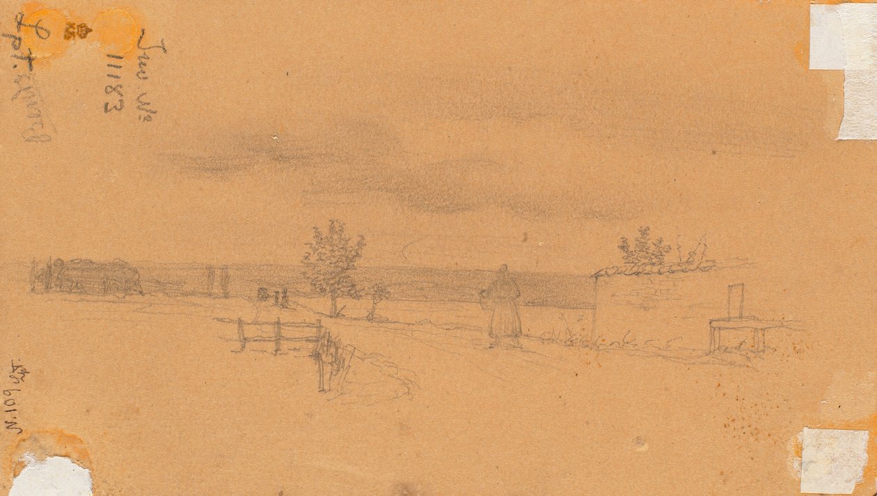 Landschaft mit gehender Figur - Wilhelm Bendz