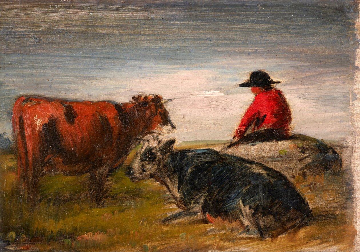 Berger avec des vaches - Wilhelm Busch