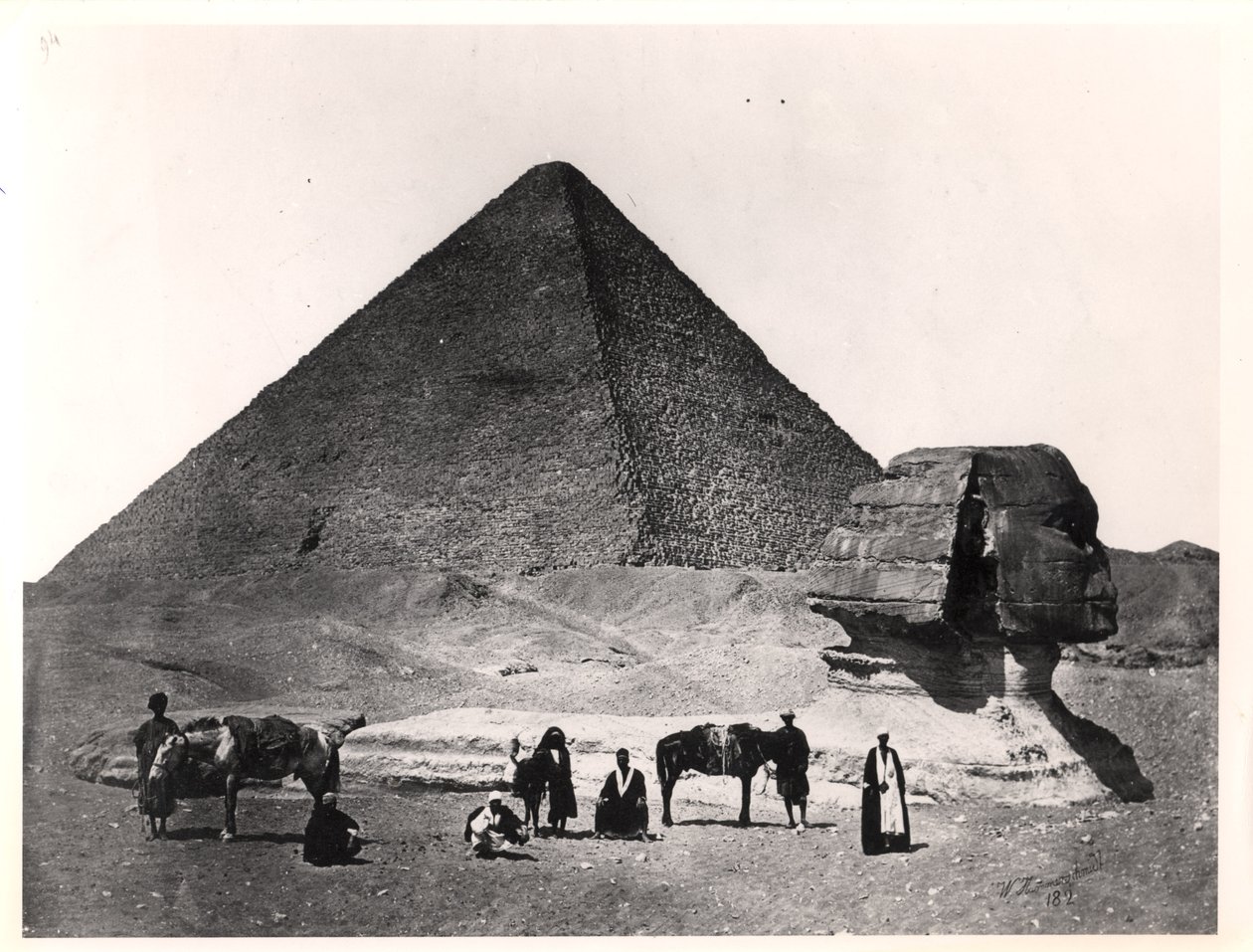 Le Sphinx et la Grande Pyramide de Khéops à Gizeh, vers 1860 - Wilhelm Hammerschmidt