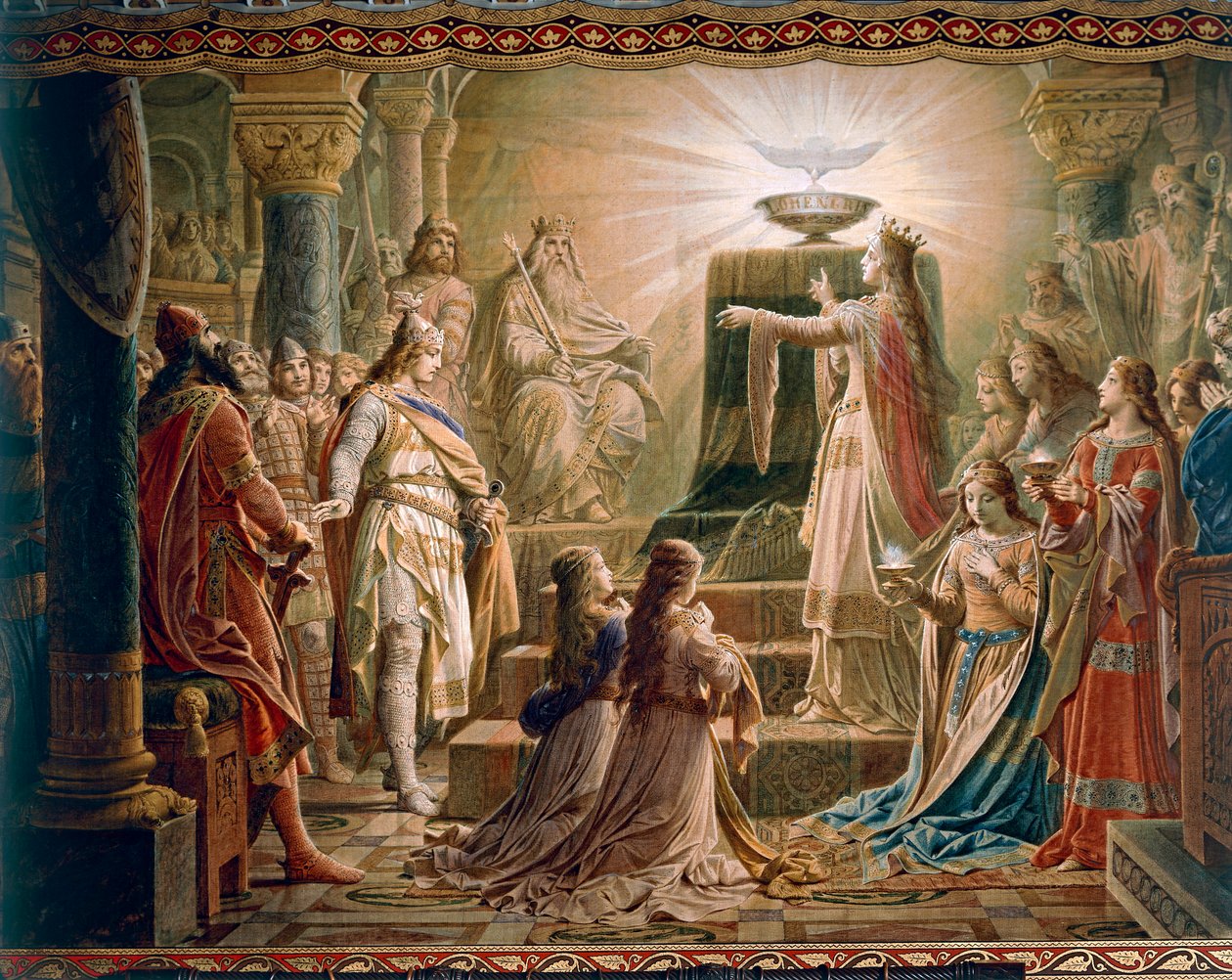 Le Miracle du Graal, de la saga Lohengrin, Salon - Wilhelm Hauschild