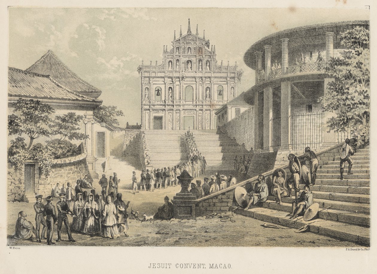 Couvent des Jésuites, Macao, 1855 - Wilhelm Joseph Heine