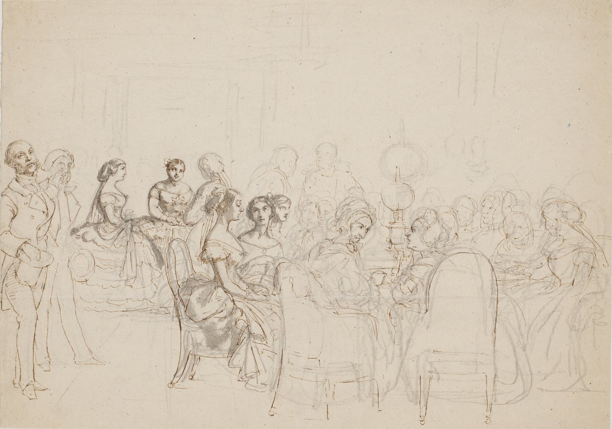 Soirée chez la princesse Charlotte Frédérique à Rome - Wilhelm Marstrand
