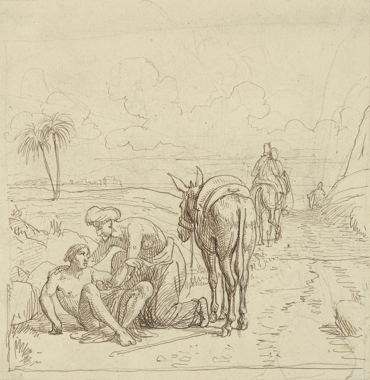 Le bon Samaritain trouve le blessé - Wilhelm Marstrand