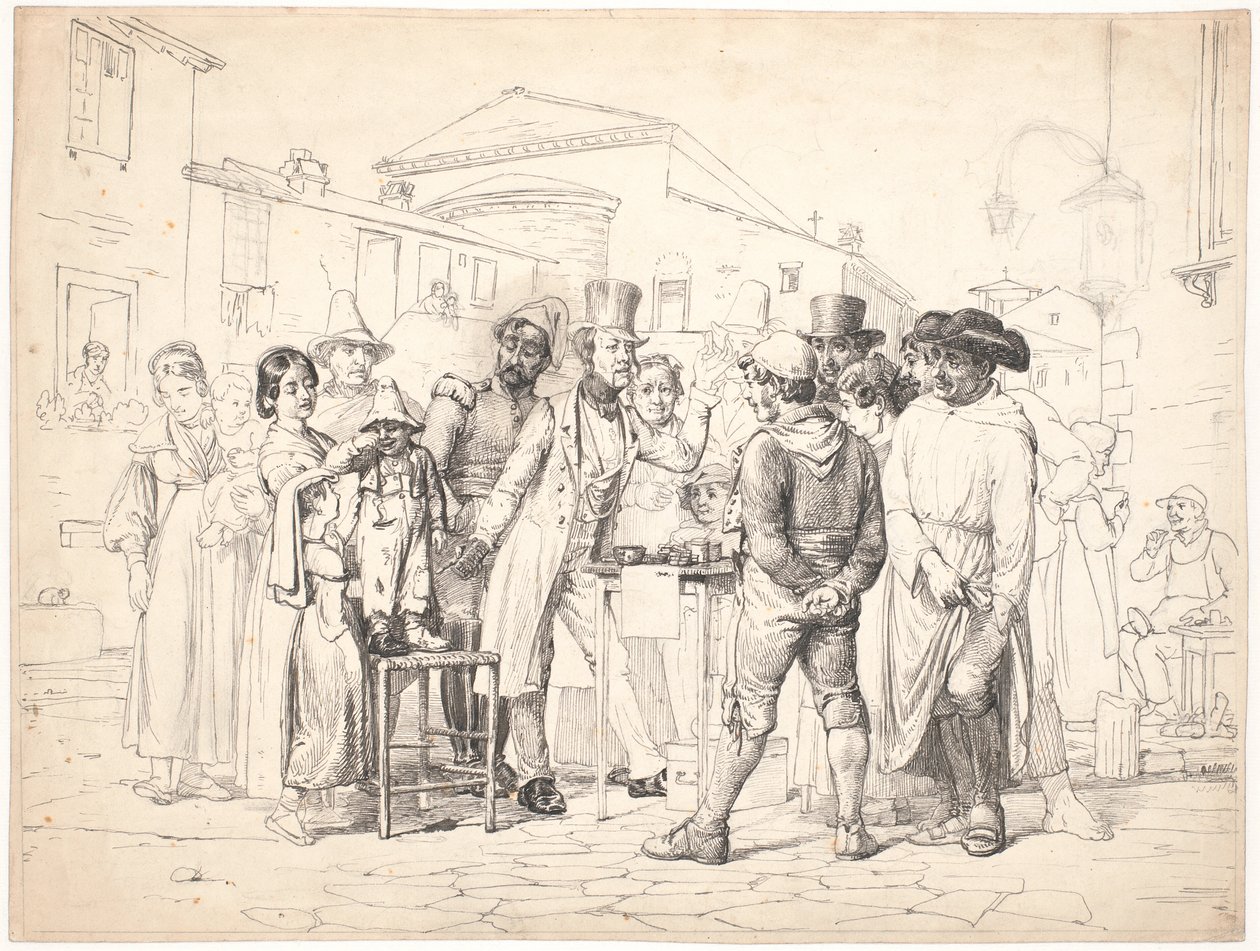 Un charlatan vend du cirage, Rome - Wilhelm Marstrand