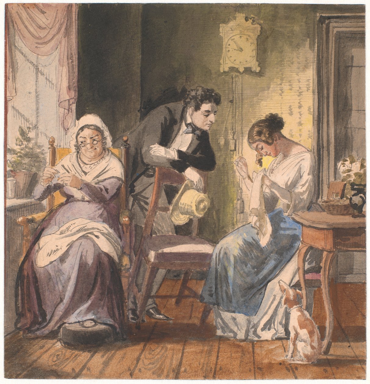 Une visite (Une visite de la vie quotidienne) - Wilhelm Marstrand