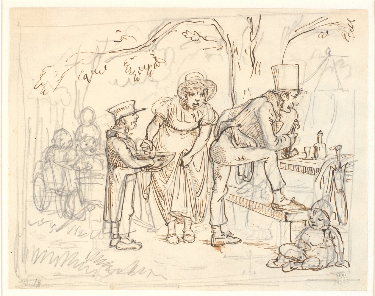 Un accident lors du pique-nique de la famille du cordonnier - Wilhelm Marstrand