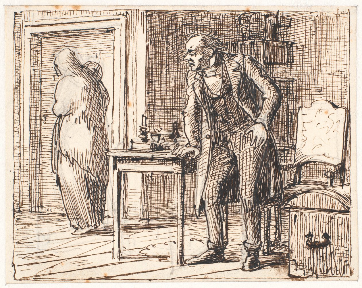 Le grincheux et la pauvre femme - Wilhelm Marstrand