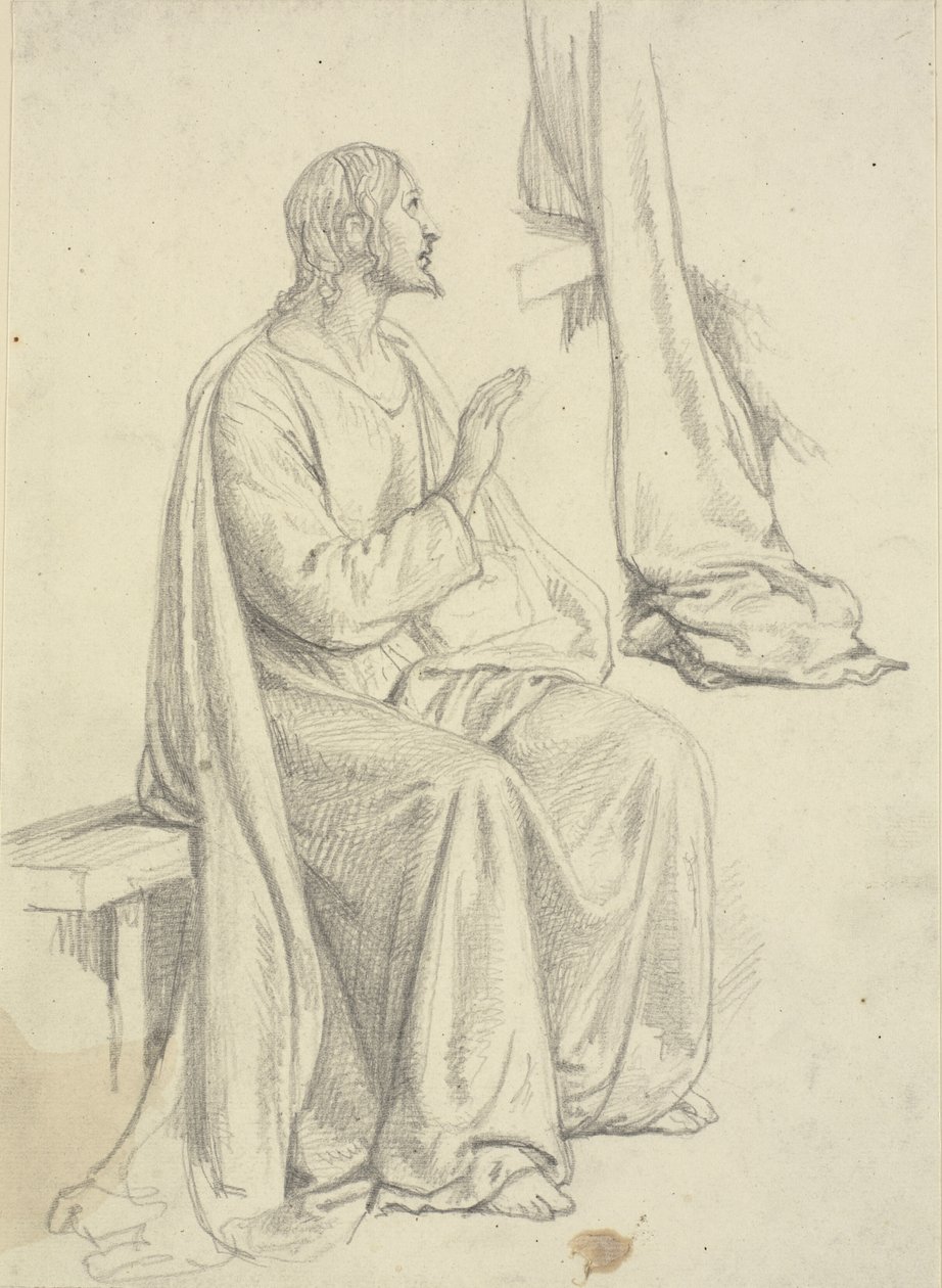 Jésus assis, ainsi qu
