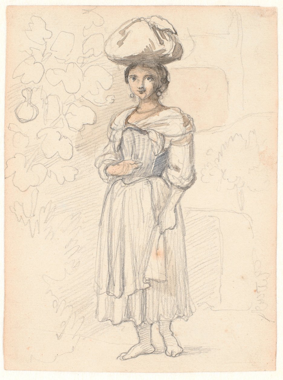 Jeune Italienne, debout - Wilhelm Marstrand