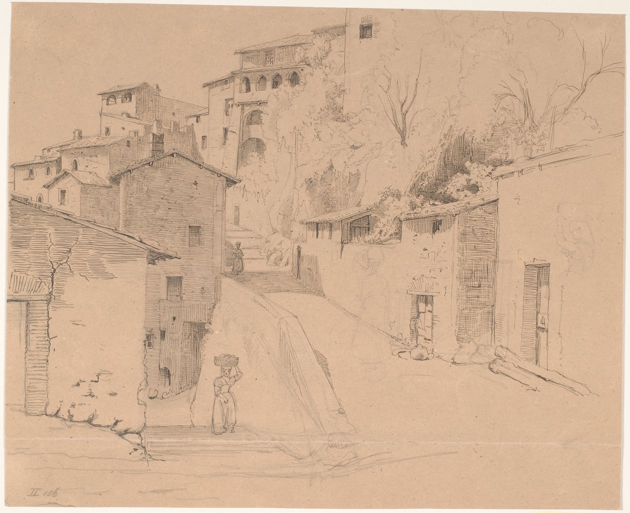 Via Piave avec La Porta Su à Olevano Romano - Wilhelm Marstrand
