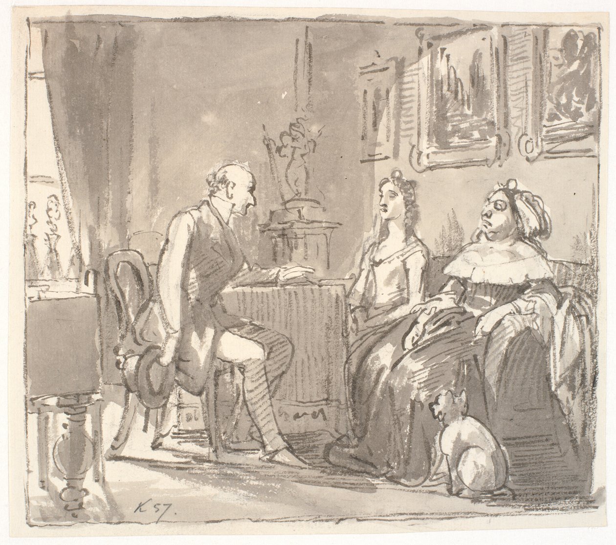 Visite chez sa grâce - Wilhelm Marstrand
