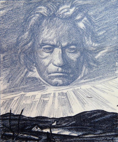 Hommage au Génie de Beethoven, illustration de la revue 
