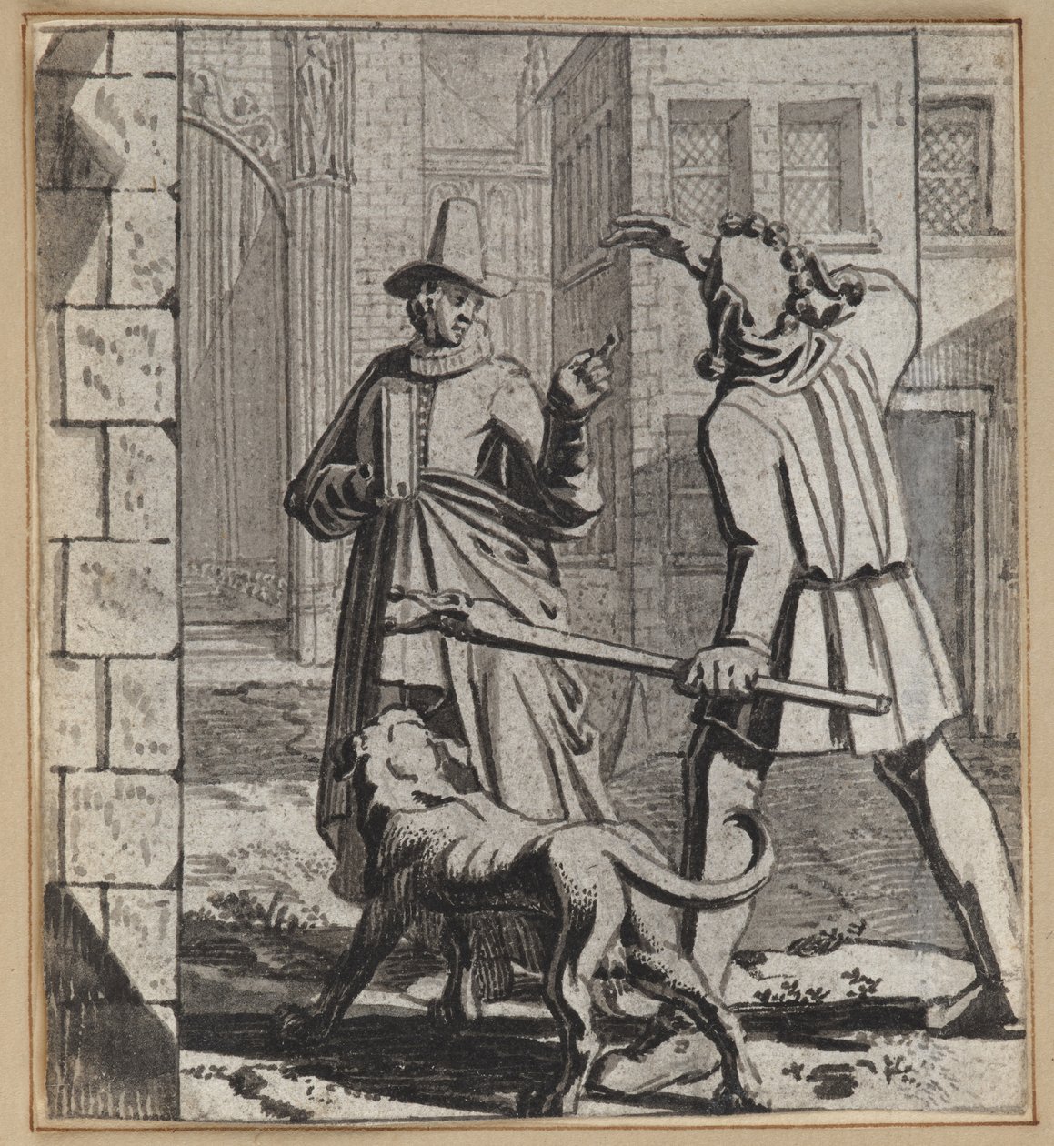 Le fou insouciant allant à l