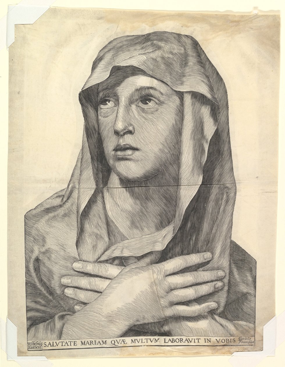 Buste de Marie avec les mains croisées - Wilhelm Traut