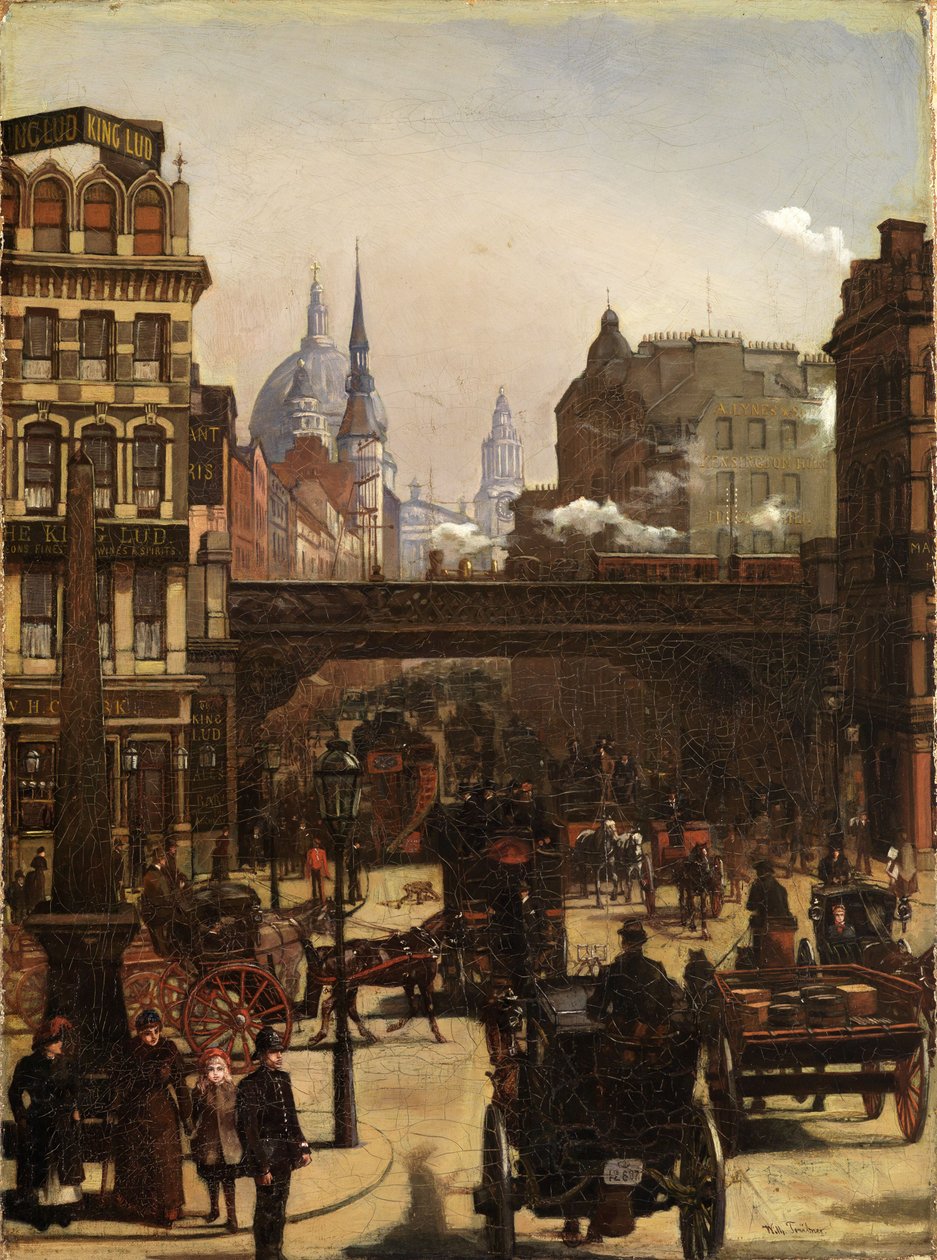 Ludgate Hill - Wilhelm Trübner