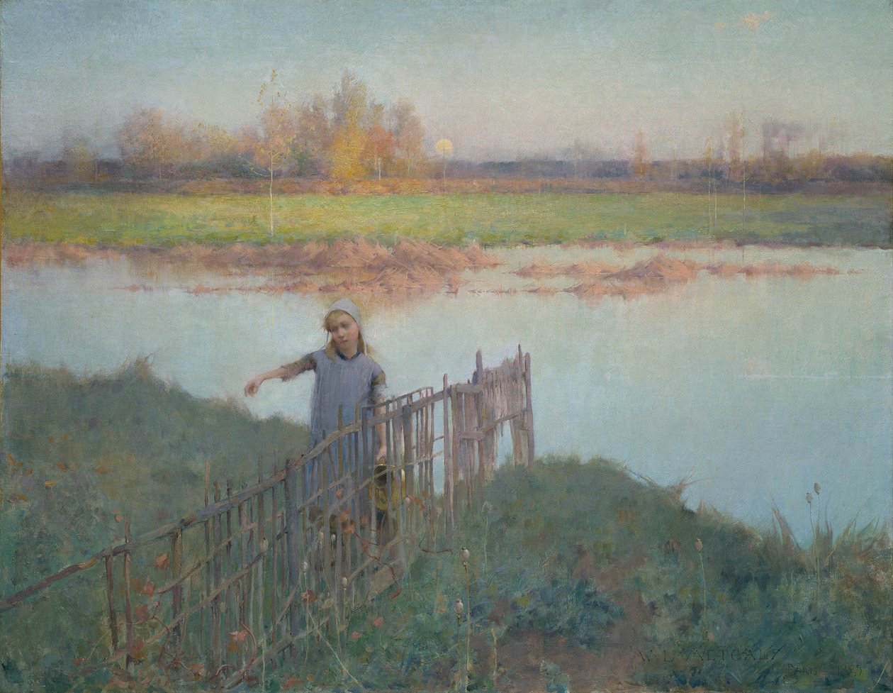 Coucher de soleil à Grez - Willard Leroy Metcalf