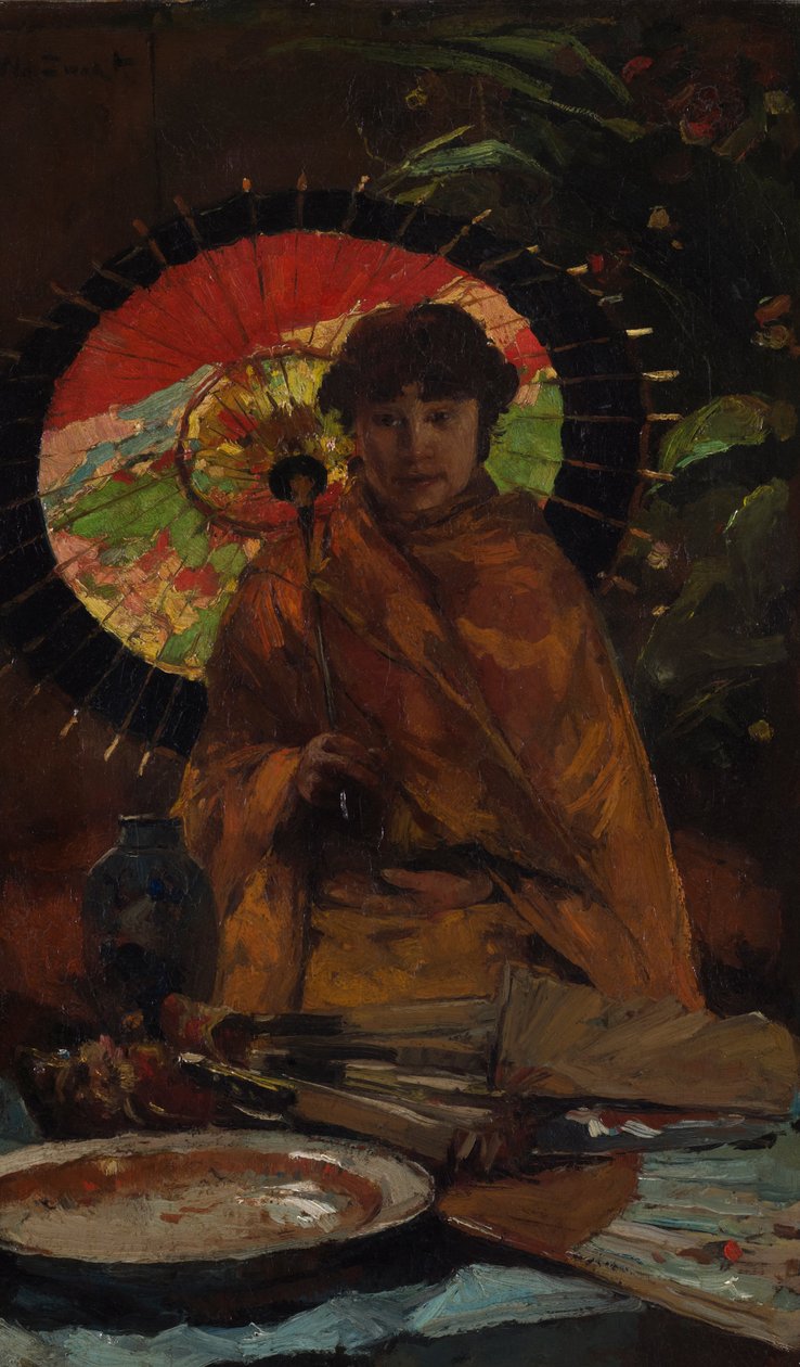 Fille avec un parasol japonais - Willem de Zwart
