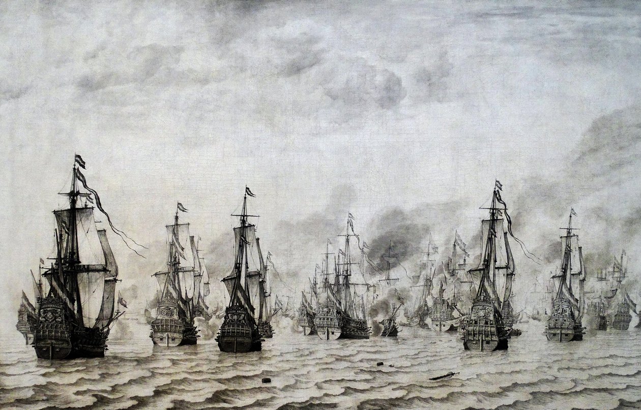 Bataille de Dunkerque - Willem van de Velde the Elder