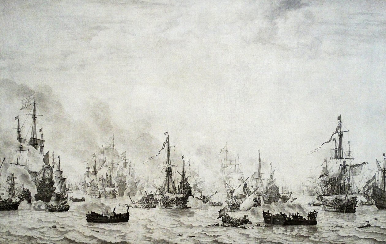 La bataille des Downs - Willem van de Velde the Elder