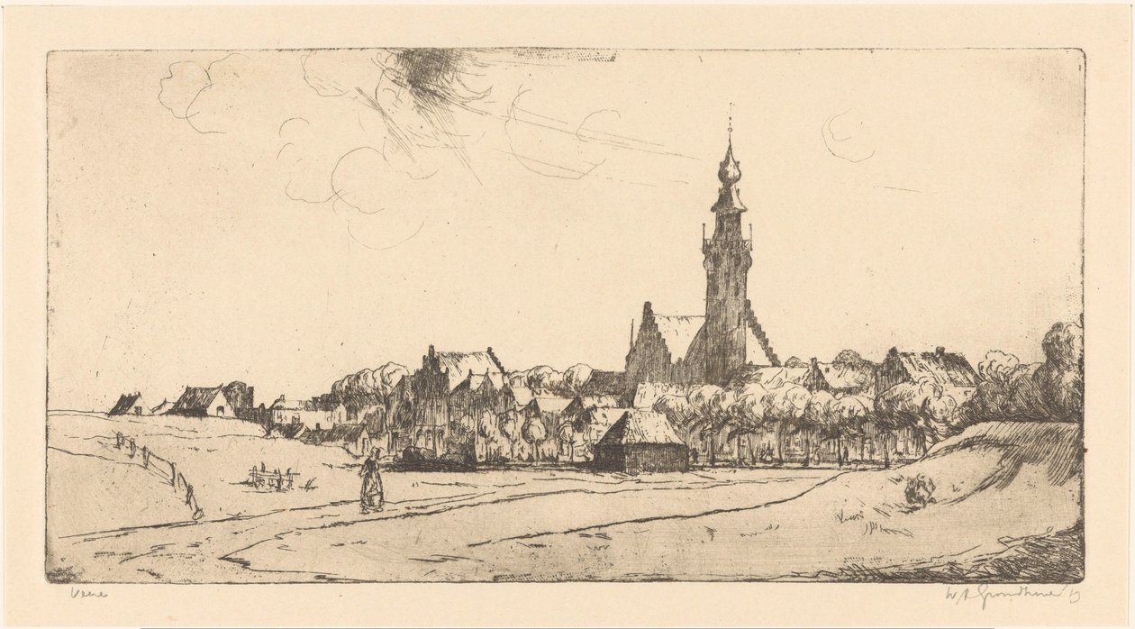 Veere - Willem Adrianus Grondhout (signed by artist)