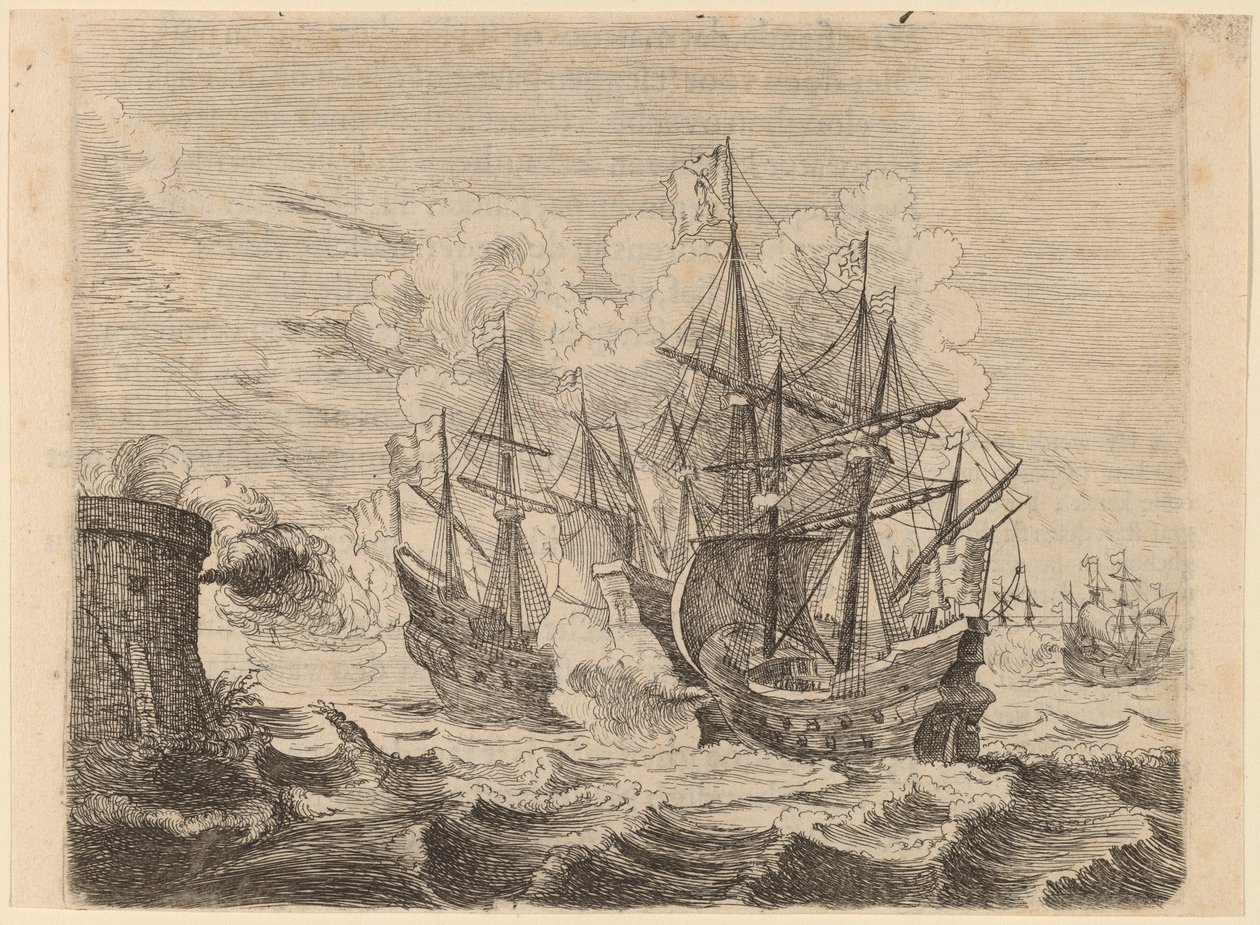 Victoire de Heemskerck sur la flotte espagnole à Gibraltar - Willem Basse