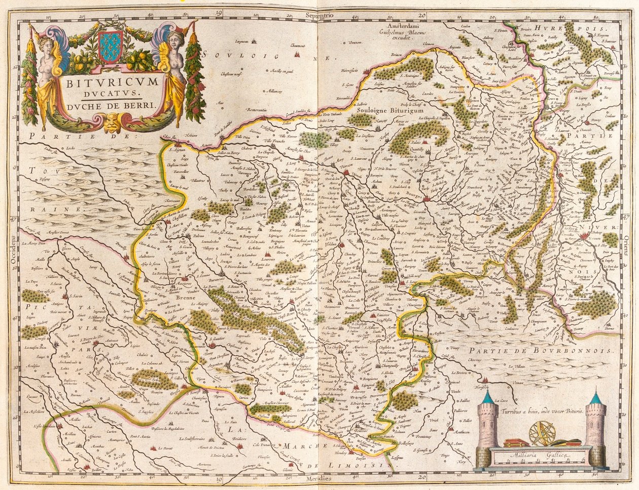 Beauvais, bergues, dans "Theatrum Orbis Terrarum, sive Atlas Novus" de Willem Blaeu, Amsterdam - Willem Blaeu