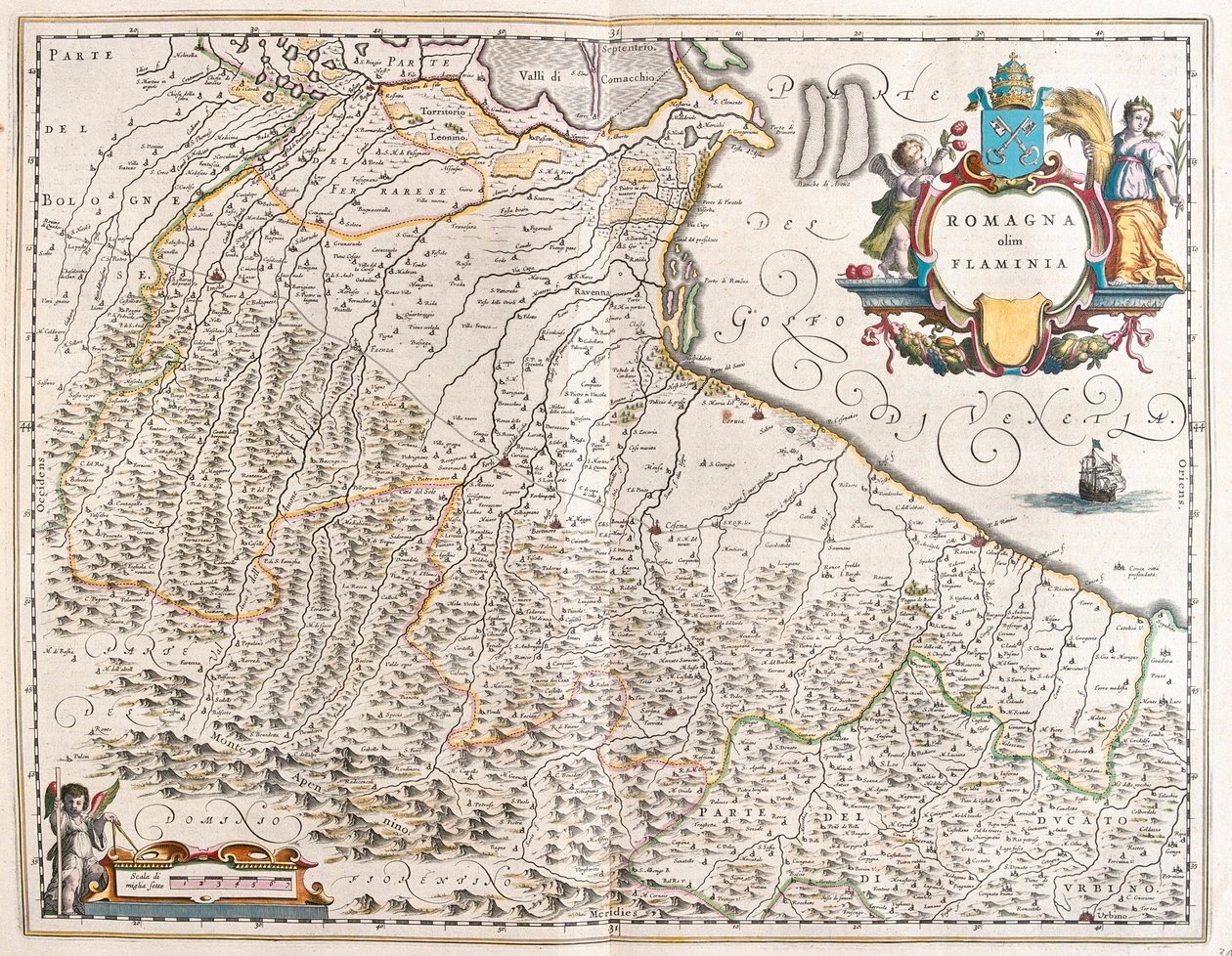 Emilia Romagna, Italie, dans "Theatrum Orbis Terrarum, sive Atlas Novus" de Willem Blaeu, Amsterdam - Willem Blaeu