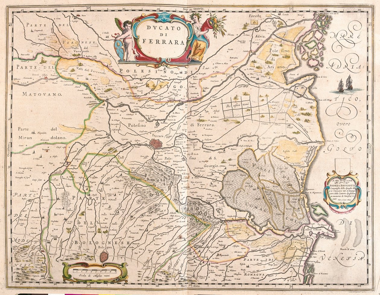 Ferrare, Italie, dans "Theatrum Orbis Terrarum, sive Atlas Novus" de Willem Blaeu, Amsterdam - Willem Blaeu