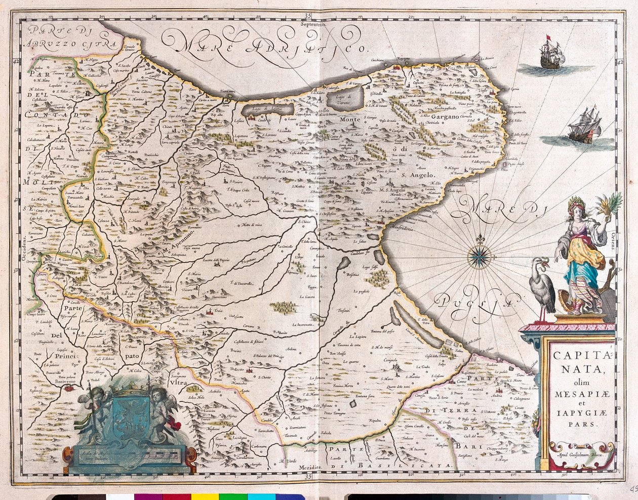Foggia, Italie, dans "Theatrum Orbis Terrarum, sive Atlas Novus" de Willem Blaeu, Amsterdam - Willem Blaeu