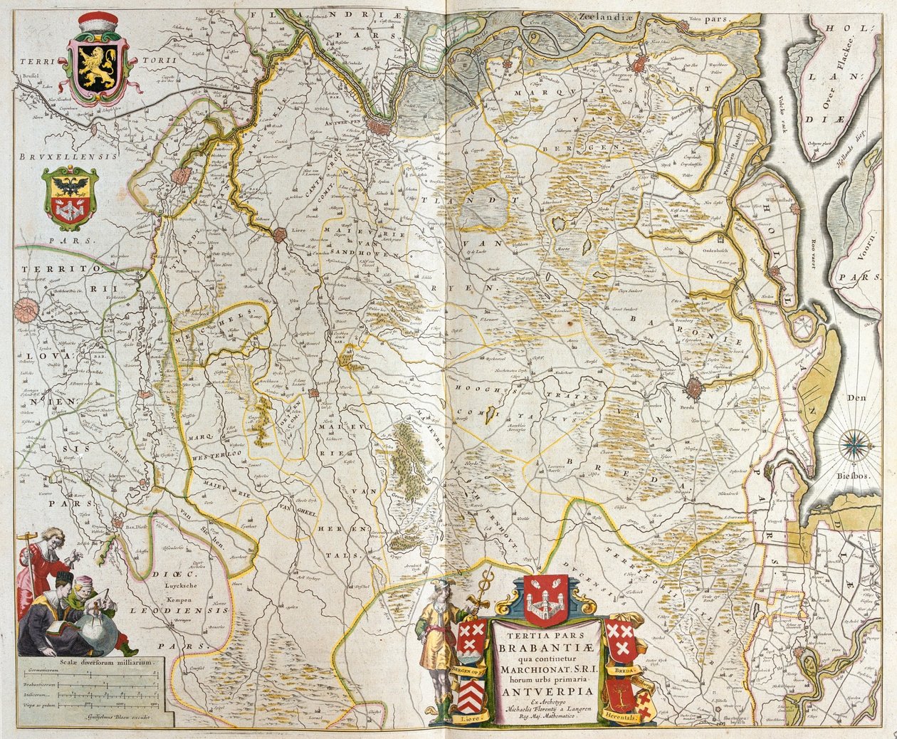 Allemagne, Belgique et Flandre, dans "Theatrum Orbis Terrarum, sive Atlas Novus" de Willem Blaeu, Amsterdam - Willem Blaeu