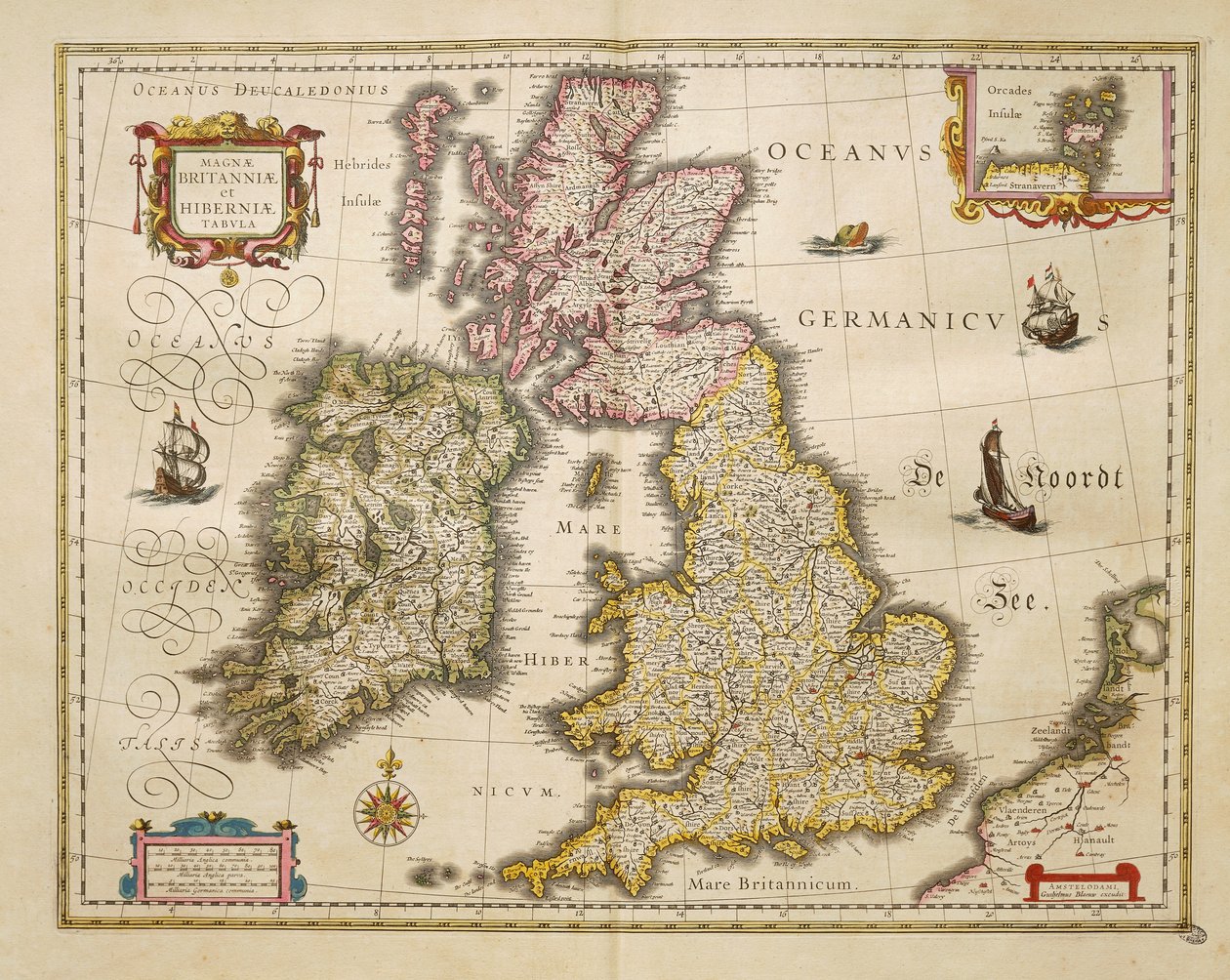 Grande-Bretagne et Irlande du Theatrum Orbis Terrarum par Willem Bleau, Amsterdam - Willem Blaeu