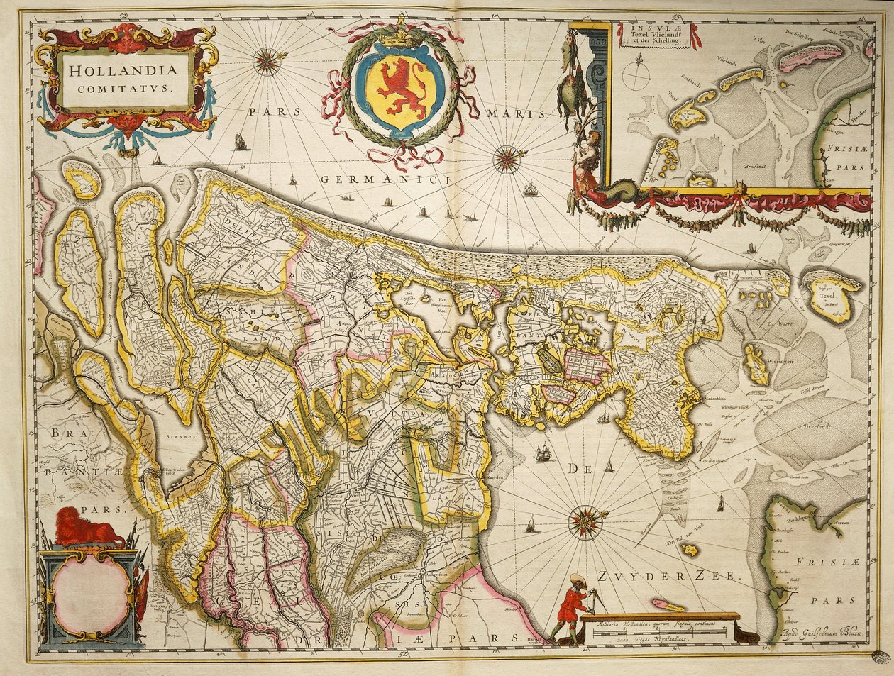 Hollande du Theatrum Orbis Terrarum par Willem Bleau, Amsterdam - Willem Blaeu