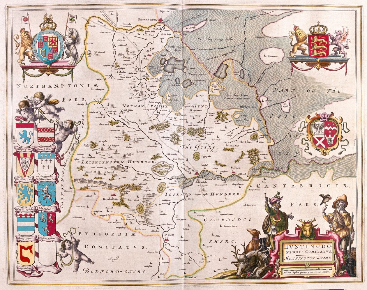 Huntington shire, dans "Theatrum Orbis Terrarum, sive Atlas Novus" de Willem Blaeu, Amsterdam - Willem Blaeu