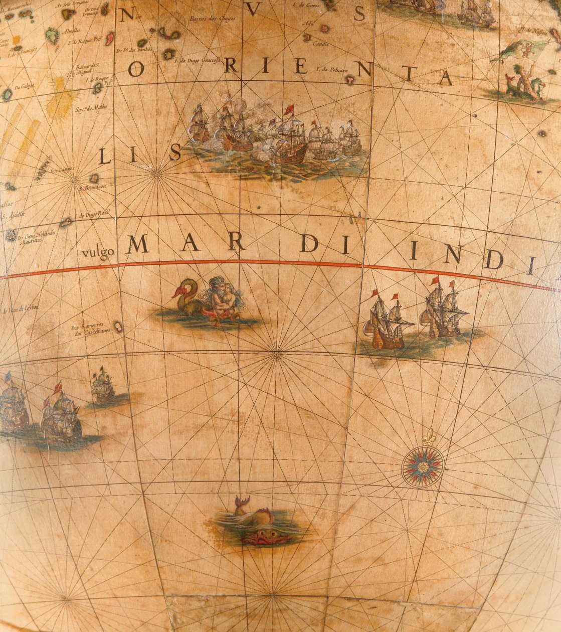 Grande paire de globes de bibliothèque, le terrestre 1645/48, le céleste après vers 1630 - Willem Blaeu